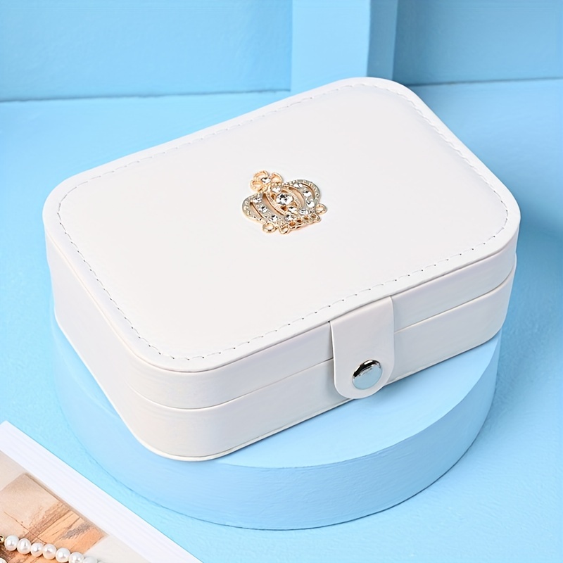 Crown Jewelry Box Portable Storage Container